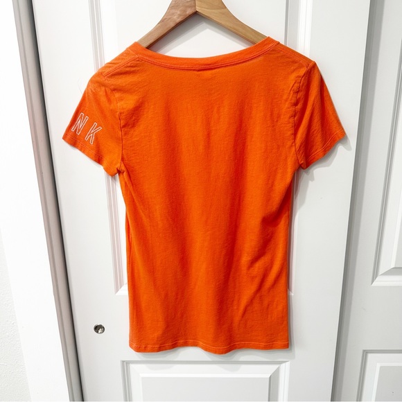 Victoria Secret PINK Chicago Bears T-Shirt Orange with Studs - Picture 2 of 4